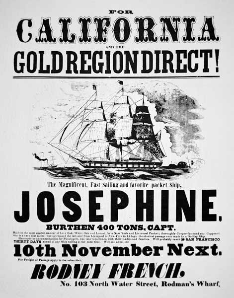 Clipper-Schiff-Poster, 1849 (Druck)