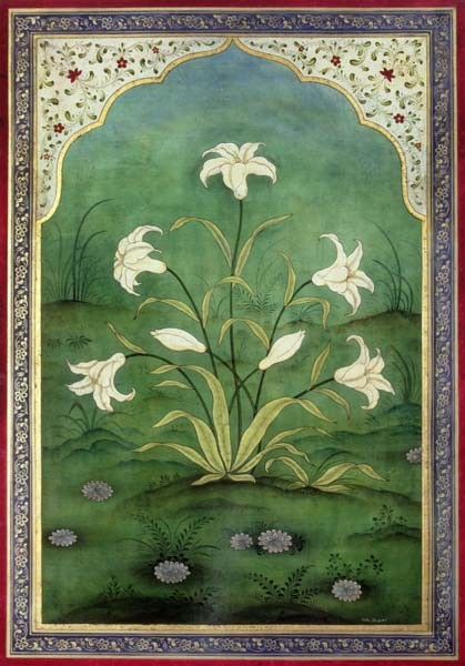 Weiße Lilien (Tempera auf Holztafel)