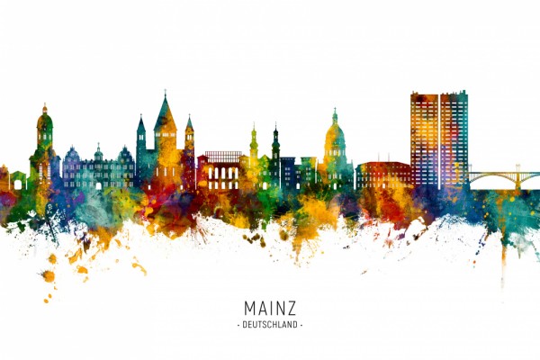 Mainz-Deutschland-Skyline