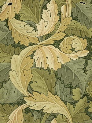 Tapetendesign mit Akanthus-/Waldtönen, 1875