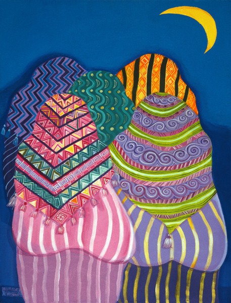 Unterseiten im Mondlicht, 1990 (Acryl auf Leinwand)
