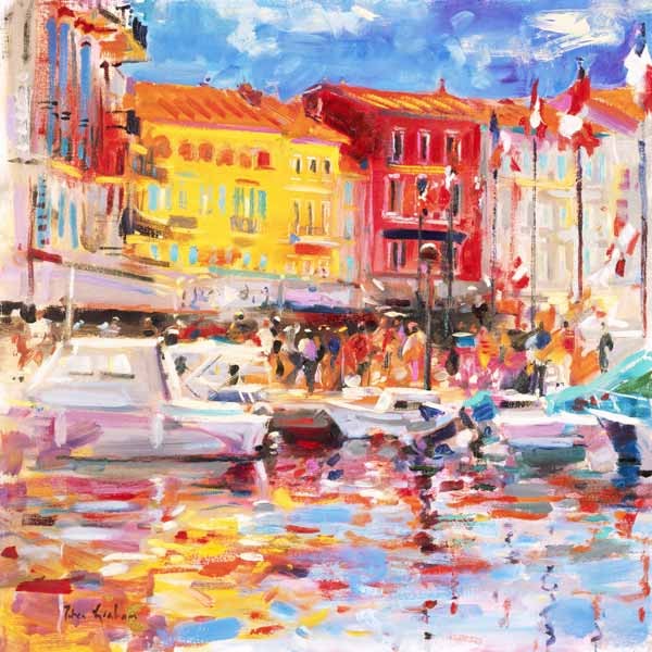 Der Hafen von St. Tropez, 2002 (Öl auf Leinwand)