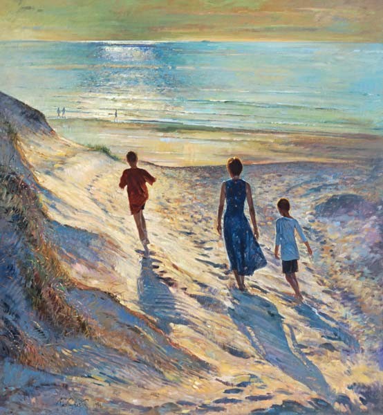 Strandspaziergang, 1994 (Öl auf Leinwand)