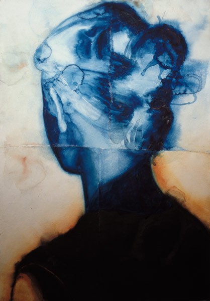 Langsames Atmen, 2004 (Aquarell auf handgeschöpftem indischen Papier)