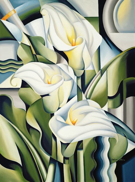 Kubistische Lilien, 2002 (Öl auf Leinwand)