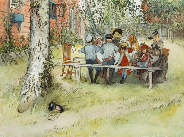Frühstück unter der großen Birke, aus der Serie 'Ein Zuhause'
