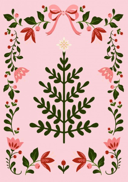 Rosa Weihnachtsbaum