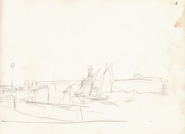 Segelbote laufen aus dem Hafen aus