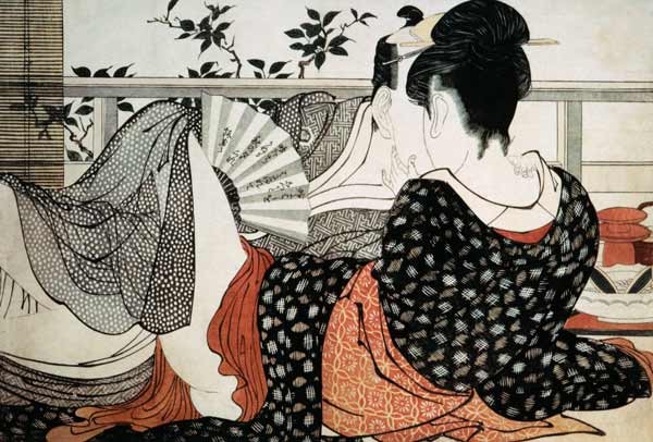 Lovers from the 'Poem of the Pillow', ('Uta makura')