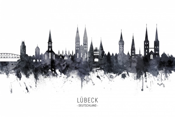 Lübeck Deutschland Skyline