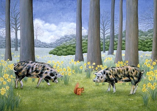 Schweinchen in der Mitte