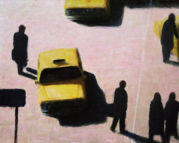 New Yorker Taxis, 1990 (Acryl auf Leinwand)