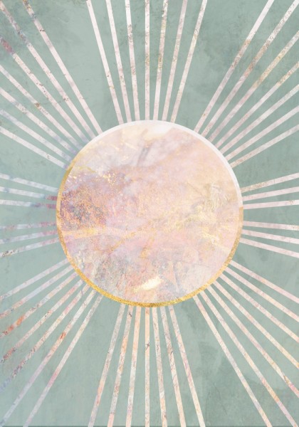 Salbeigrüne Boho-Sonnenstrahlen